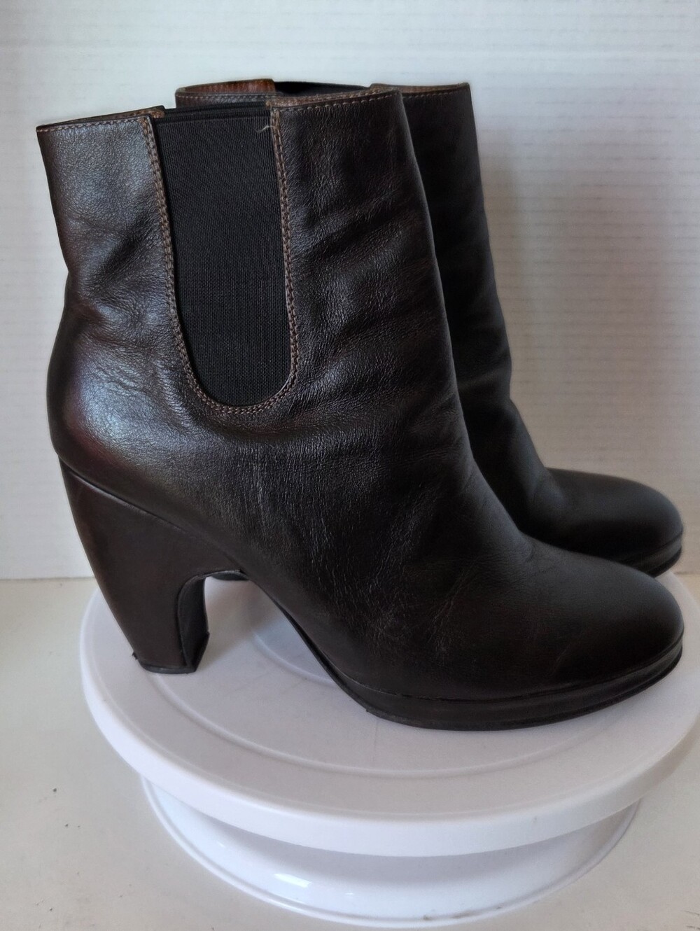 Rachel Comey Tullen Women's Dark Brown Leather Heeled Chelsea Boots 6.5